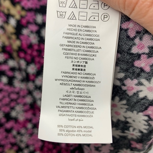 NWoT MICHAEL Michael Kors Floral Cold Shoulder Blouse, size M - Picture 8 of 11